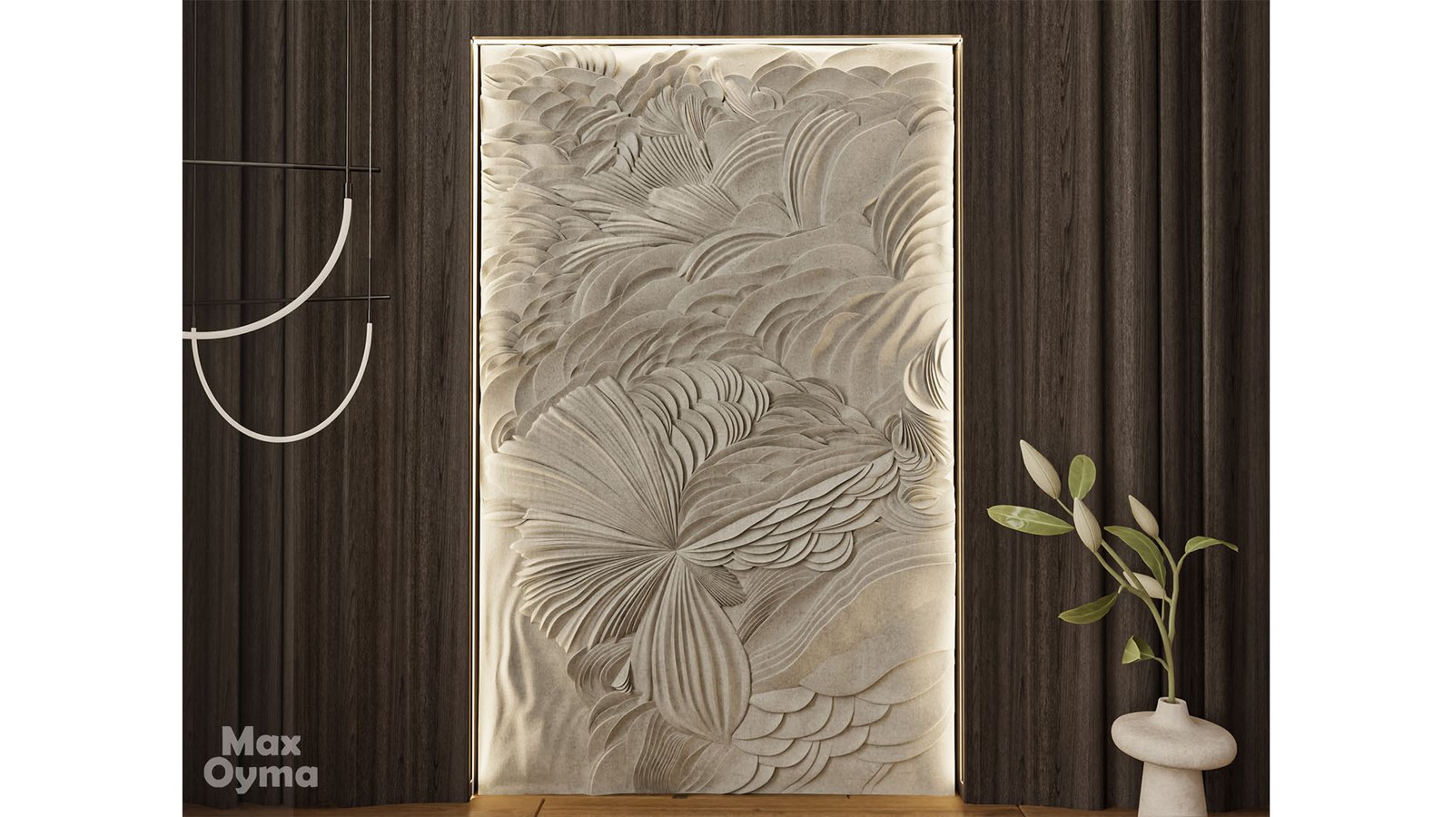 3D panel_G32_KA_STL model for CNC router