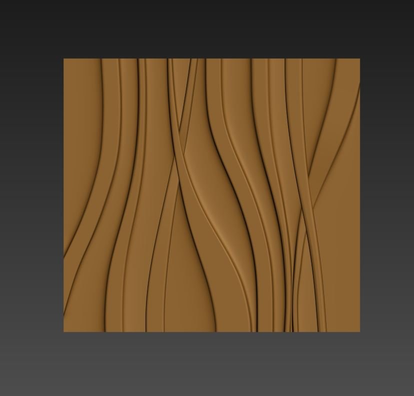 3D panel_G77_MAZ STL model for CNC router