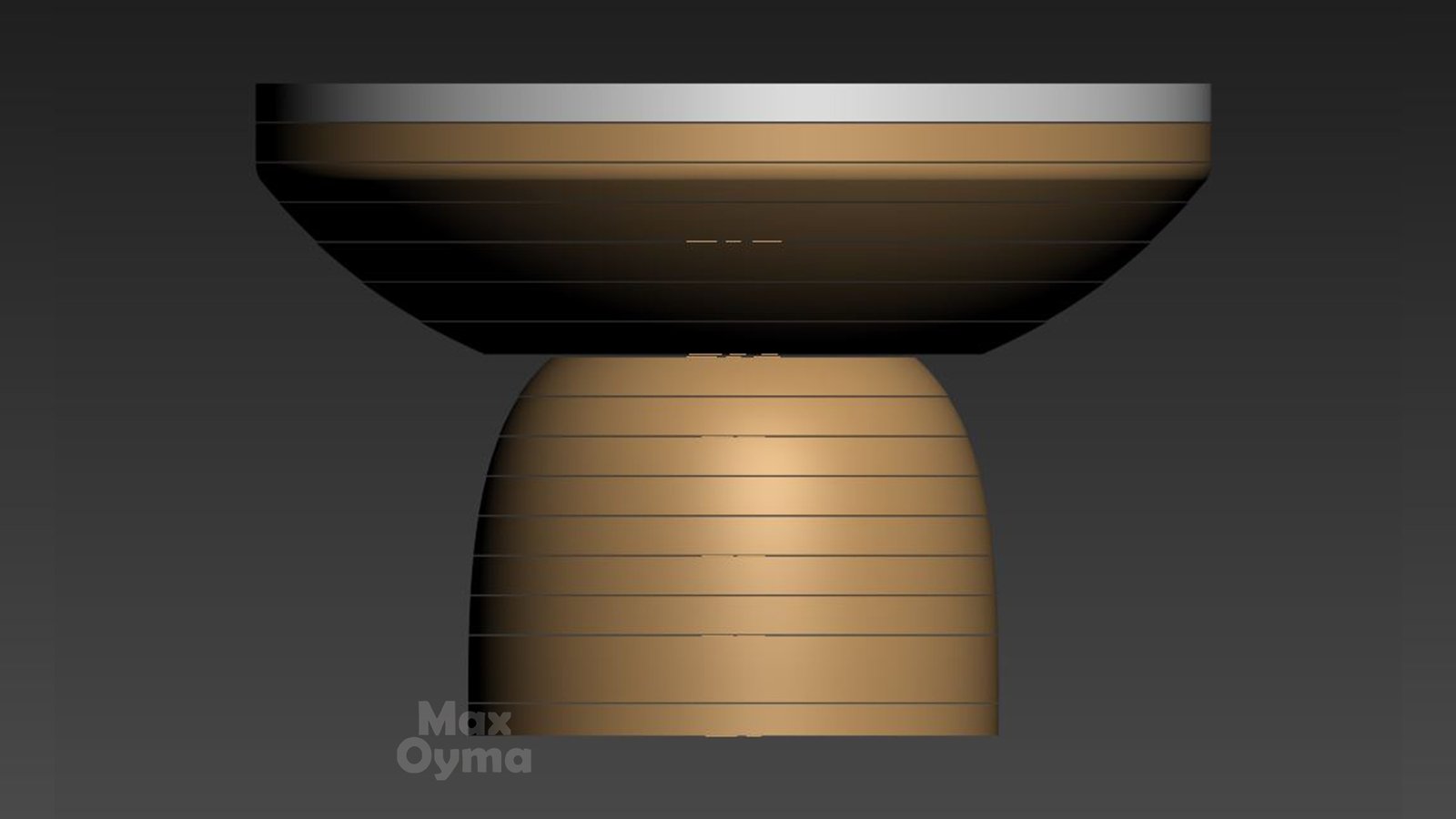 Modern Round Wooden Bowl Side Table – CNC Router Cutting Files | Para (028)