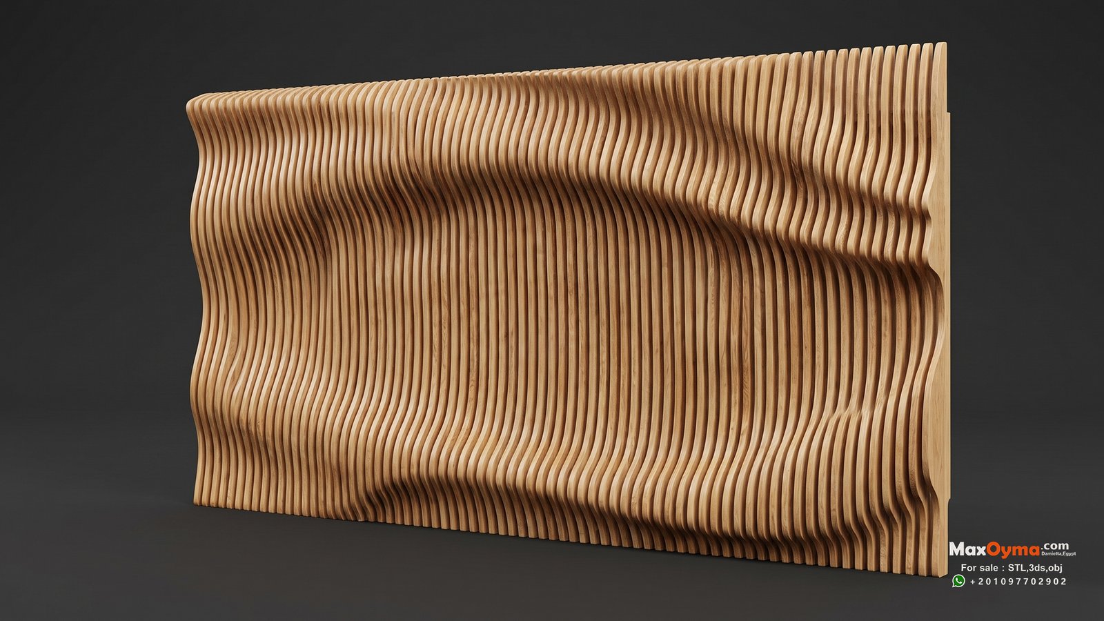 Parametric 3D Wooden Wall Panel (022)