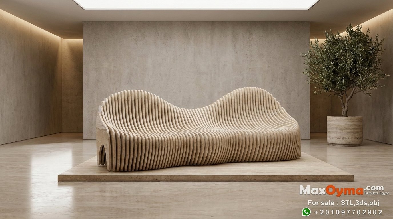 Parametric Wavy Wooden / Parametric bench Para (020)