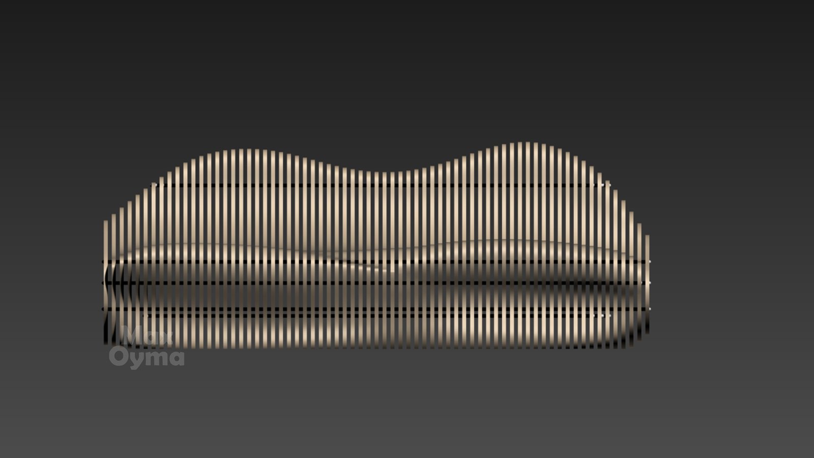 Parametric Wavy Wooden Bench – CNC files for cutting Para (033) - Image 11