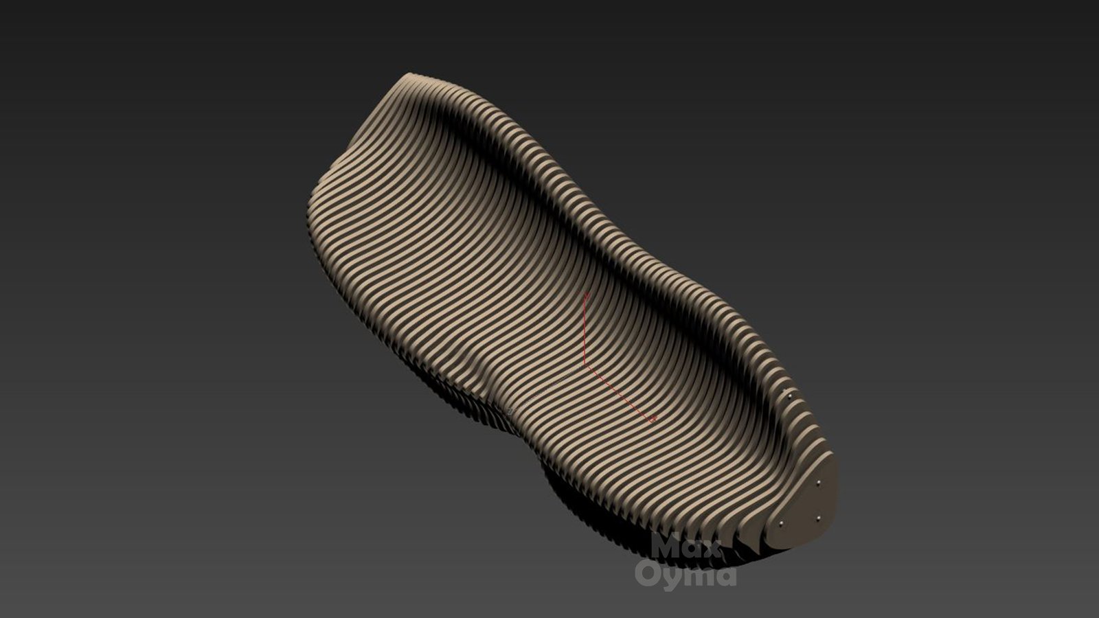 Parametric Wavy Wooden Bench – CNC files for cutting Para (033) - Image 13