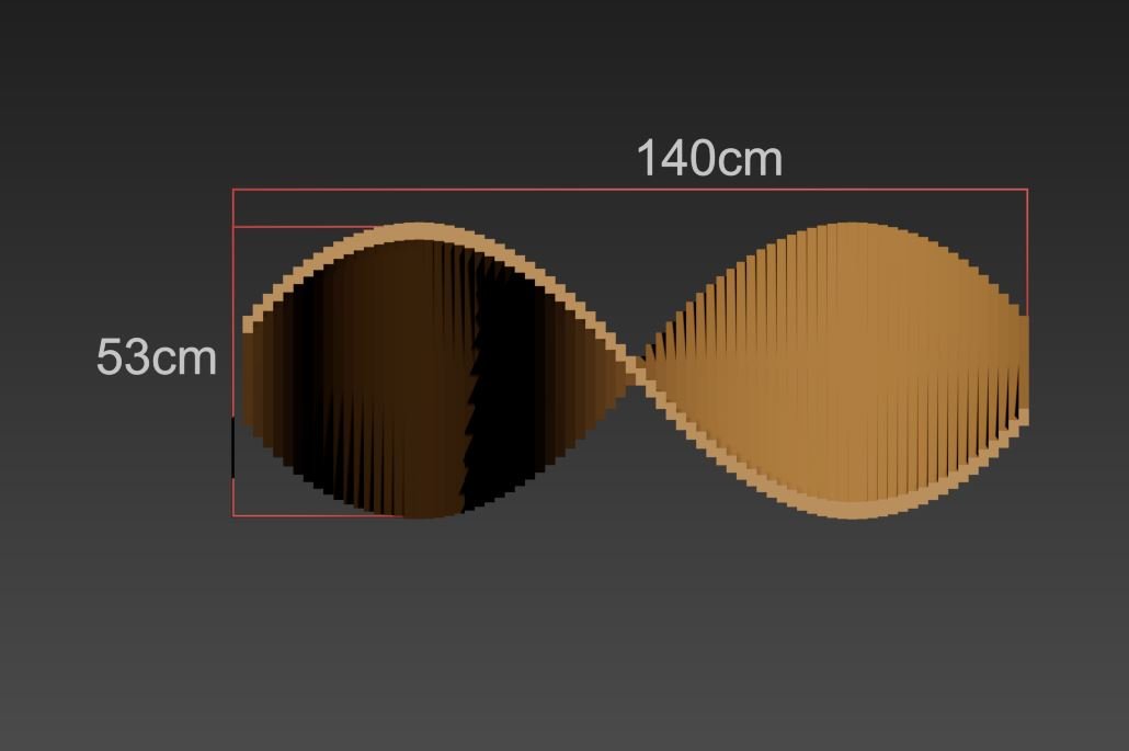 Parametric Wavy Wooden Coffee Table – CNC files for cutting Para (034) - Image 9