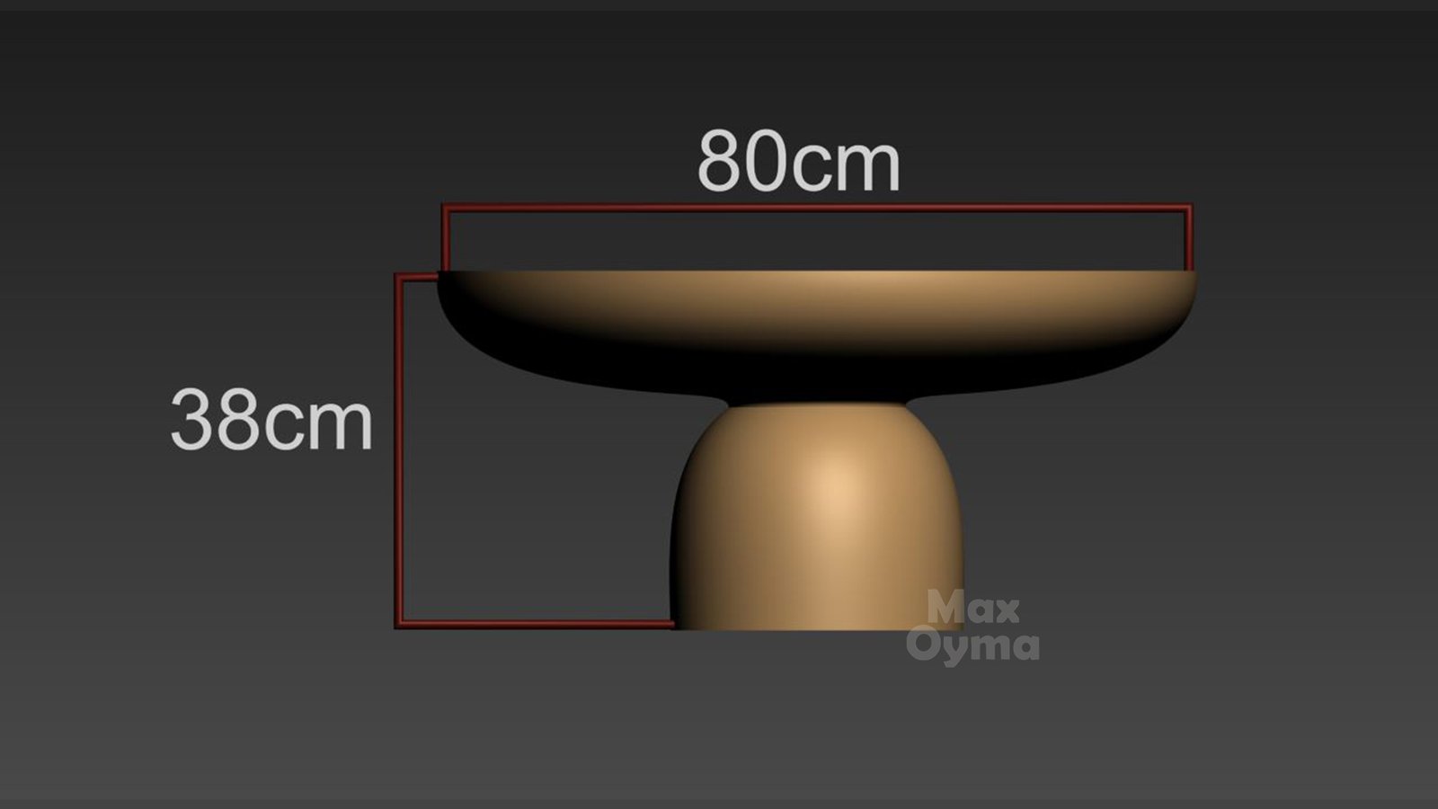 Parametric Round Wooden Bowl Coffee Table – CNC files for cutting Para (031) - Image 3